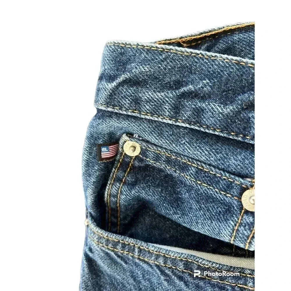 Polo Ralph Lauren womans weekender Jeans size 10X31 Dark wash straight leg - Picture 5 of 9